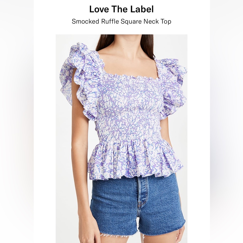 Love the Label smocked top size S